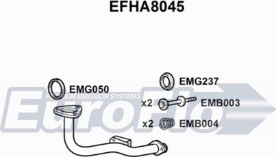 EuroFlo EFHA8045 - Труба выхлопного газа autosila-amz.com