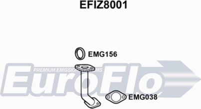 EuroFlo EFIZ8001 - Труба выхлопного газа autosila-amz.com