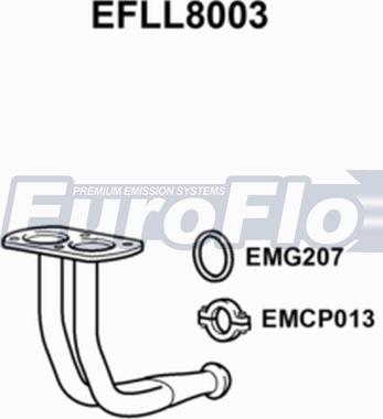 EuroFlo EFLL8003 - Труба выхлопного газа autosila-amz.com