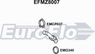 EuroFlo EFMZ8007 - Труба выхлопного газа autosila-amz.com