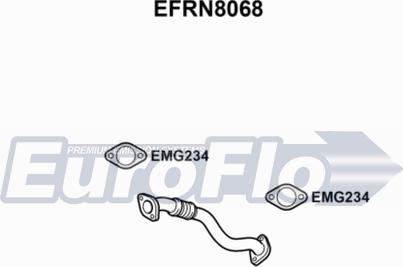 EuroFlo EFRN8068 - Труба выхлопного газа autosila-amz.com