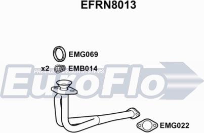 EuroFlo EFRN8013 - Труба выхлопного газа autosila-amz.com
