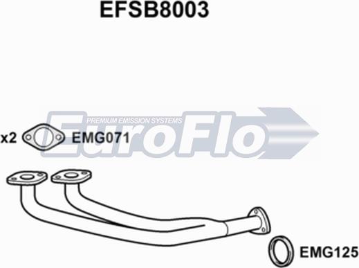 EuroFlo EFSB8003 - Труба выхлопного газа autosila-amz.com