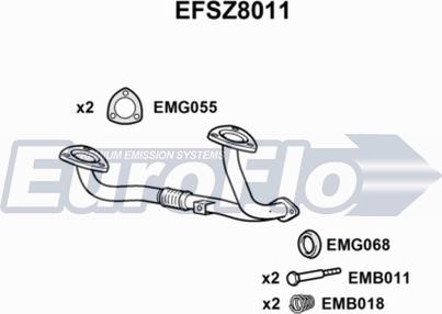 EuroFlo EFSZ8011 - Труба выхлопного газа autosila-amz.com