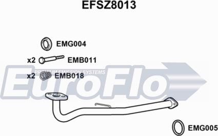 EuroFlo EFSZ8013 - Труба выхлопного газа autosila-amz.com