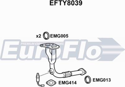 EuroFlo EFTY8039 - Труба выхлопного газа autosila-amz.com