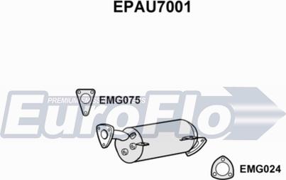 EuroFlo EPAU7001 - Сажевый / частичный фильтр, система выхлопа ОГ autosila-amz.com