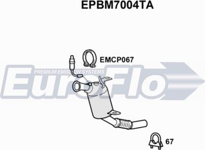 EuroFlo EPBM7004TA - Сажевый / частичный фильтр, система выхлопа ОГ autosila-amz.com