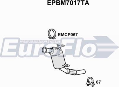 EuroFlo EPBM7017TA - Сажевый / частичный фильтр, система выхлопа ОГ autosila-amz.com