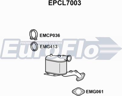 EuroFlo EPCL7003 - Сажевый / частичный фильтр, система выхлопа ОГ autosila-amz.com