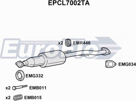 EuroFlo EPCL7002TA - Сажевый / частичный фильтр, система выхлопа ОГ autosila-amz.com