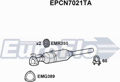 EuroFlo EPCN7021TA - Сажевый / частичный фильтр, система выхлопа ОГ autosila-amz.com