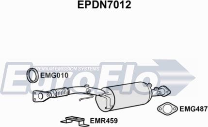 EuroFlo EPDN7012 - Сажевый / частичный фильтр, система выхлопа ОГ autosila-amz.com