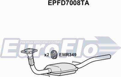 EuroFlo EPFD7008TA - Сажевый / частичный фильтр, система выхлопа ОГ autosila-amz.com