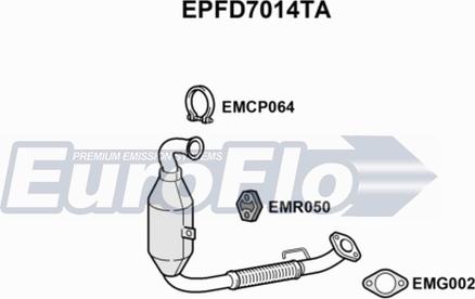 EuroFlo EPFD7014TA - Сажевый / частичный фильтр, система выхлопа ОГ autosila-amz.com