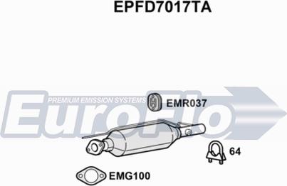 EuroFlo EPFD7017TA - Сажевый / частичный фильтр, система выхлопа ОГ autosila-amz.com