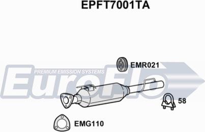 EuroFlo EPFT7001TA - Сажевый / частичный фильтр, система выхлопа ОГ autosila-amz.com