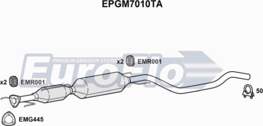 EuroFlo EPGM7010TA - Сажевый / частичный фильтр, система выхлопа ОГ autosila-amz.com
