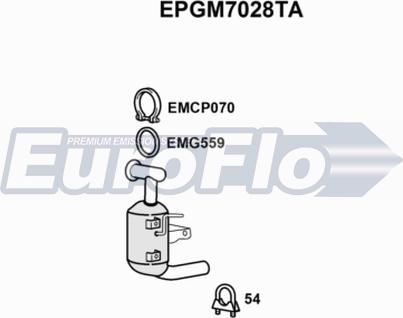 EuroFlo EPGM7028TA - Сажевый / частичный фильтр, система выхлопа ОГ autosila-amz.com