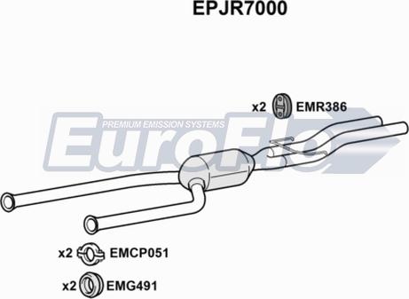 EuroFlo EPJR7000 - Сажевый / частичный фильтр, система выхлопа ОГ autosila-amz.com