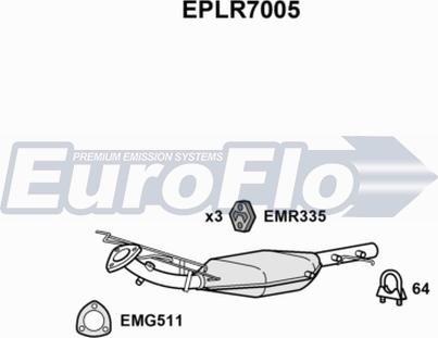 EuroFlo EPLR7005 - Сажевый / частичный фильтр, система выхлопа ОГ autosila-amz.com