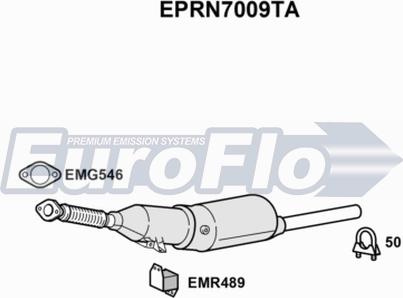 EuroFlo EPRN7009TA - Сажевый / частичный фильтр, система выхлопа ОГ autosila-amz.com