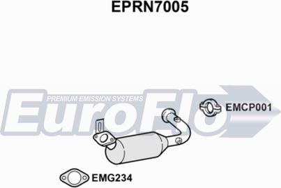 EuroFlo EPRN7005 - Сажевый / частичный фильтр, система выхлопа ОГ autosila-amz.com