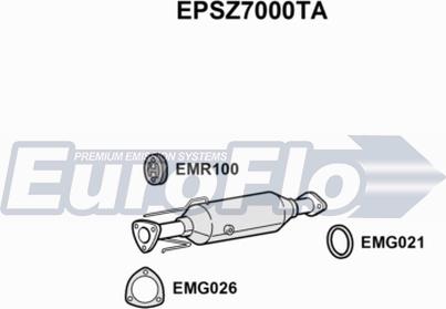 EuroFlo EPSZ7000TA - Сажевый / частичный фильтр, система выхлопа ОГ autosila-amz.com