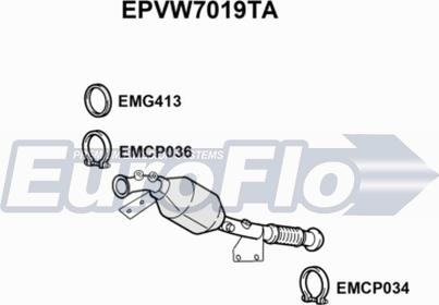 EuroFlo EPVW7019TA - Сажевый / частичный фильтр, система выхлопа ОГ autosila-amz.com