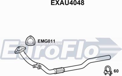 EuroFlo EXAU4048 - Труба выхлопного газа autosila-amz.com