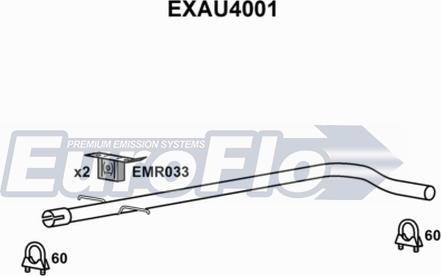 EuroFlo EXAU4001 - Труба выхлопного газа autosila-amz.com