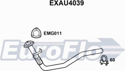 EuroFlo EXAU4039 - Труба выхлопного газа autosila-amz.com