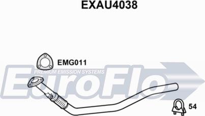 EuroFlo EXAU4038 - Труба выхлопного газа autosila-amz.com