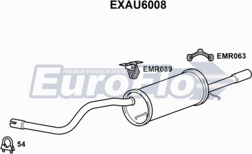 EuroFlo EXAU6008 - Глушитель выхлопных газов, конечный autosila-amz.com