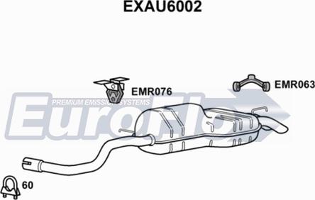 EuroFlo EXAU6002 - Глушитель выхлопных газов, конечный autosila-amz.com