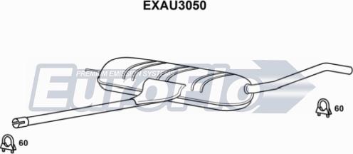 EuroFlo EXAU3050 - Средний глушитель выхлопных газов autosila-amz.com