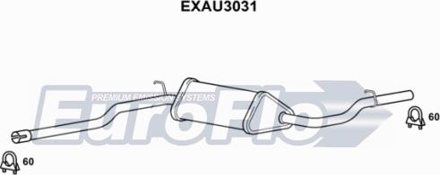 EuroFlo EXAU3031 - Средний глушитель выхлопных газов autosila-amz.com