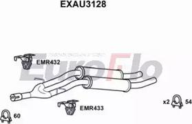 EuroFlo EXAU3128 - Средний глушитель выхлопных газов autosila-amz.com