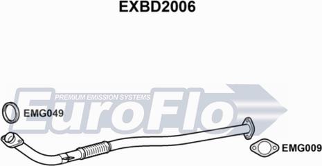 EuroFlo EXBD2006 - Труба выхлопного газа autosila-amz.com