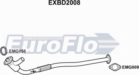 EuroFlo EXBD2008 - Труба выхлопного газа autosila-amz.com