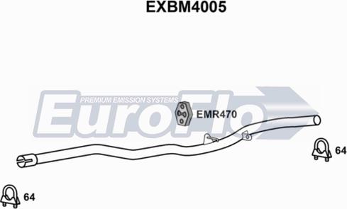 EuroFlo EXBM4005 - Труба выхлопного газа autosila-amz.com