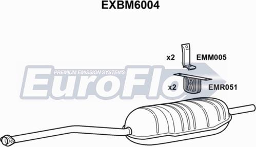 EuroFlo EXBM6004 - Глушитель выхлопных газов, конечный autosila-amz.com