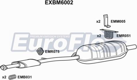 EuroFlo EXBM6002 - Глушитель выхлопных газов, конечный autosila-amz.com