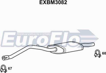 EuroFlo EXBM3082 - Средний глушитель выхлопных газов autosila-amz.com