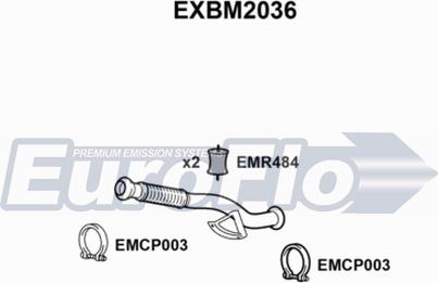 EuroFlo EXBM2036 - Труба выхлопного газа autosila-amz.com