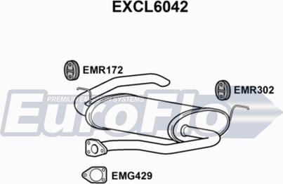 EuroFlo EXCL6042 - Глушитель выхлопных газов, конечный autosila-amz.com