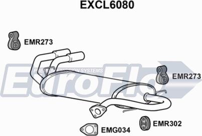 EuroFlo EXCL6080 - Глушитель выхлопных газов, конечный autosila-amz.com