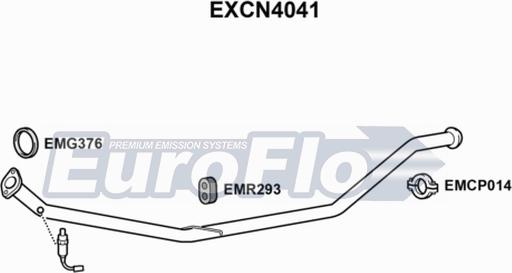 EuroFlo EXCN4041 - Труба выхлопного газа autosila-amz.com