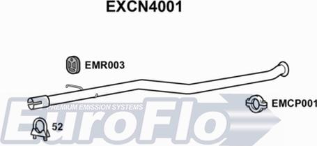 EuroFlo EXCN4001 - Труба выхлопного газа autosila-amz.com