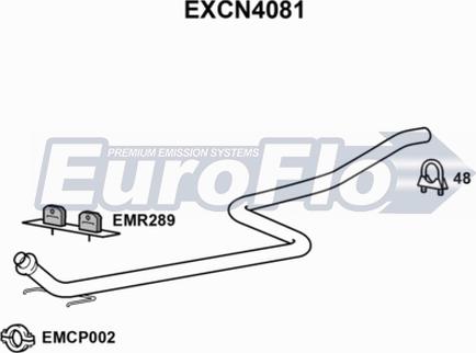 EuroFlo EXCN4081 - Труба выхлопного газа autosila-amz.com